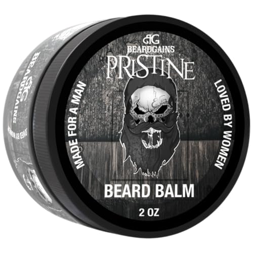 Pristine Scented Medium Butter Hold Beard Balm Softener 2oz | Control, Manage and Thicker Facial Hairs and Promote Growth | MADE IN USA
