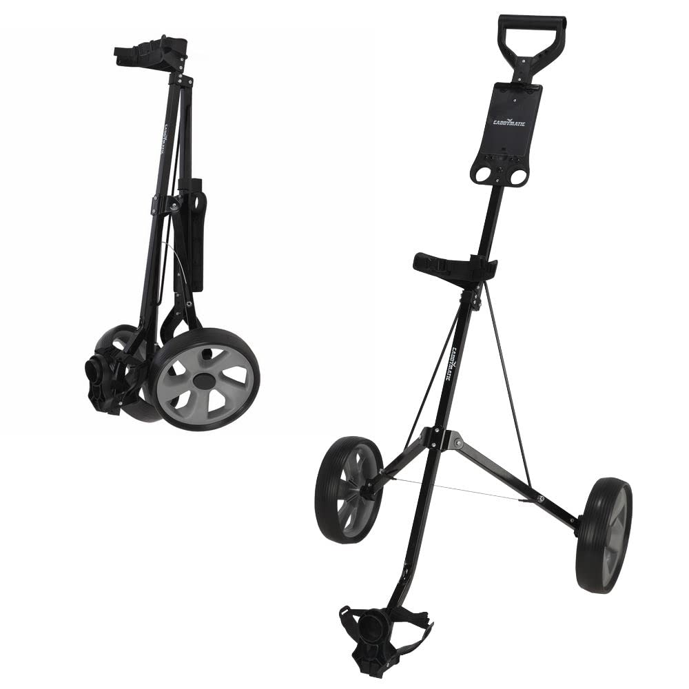 I-TRAC ZUSAMMENKLAPPBARER Golf-Trolley MIT 2 RÄDERN, SCHWARZ/GRAU