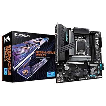 Placa Mãe Gigabyte B760M AORUS PRO AX WIFI (LGA 1700/4xDDR5/HDMI/DP/M.2/USB 3.2)