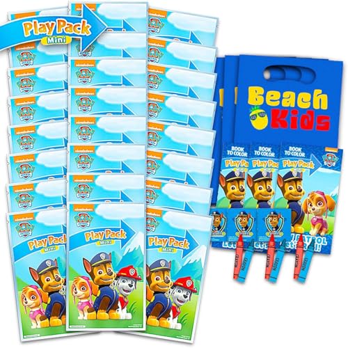 Paw Patrol mini packs de jeu pour anniversaire enfant avec 24 pochettes surprises de coloriage