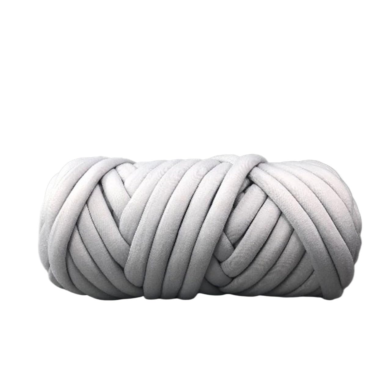 Hilo grueso para tejer con los brazos Hilo de algodón grueso tejido a mano y brazo, manta tubo voluminosa gigante vegana, trenza, 25M, multicolor(Light pink)
