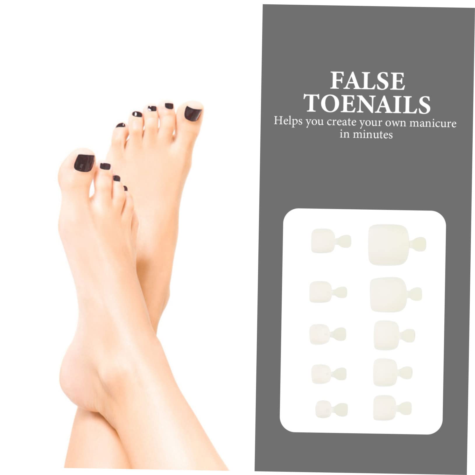 minkissy 2500pezzi Tipi Di Unghie Artificiali Per Decorazione Dei Piedi Trasparenti e Multisize Accessori Per Nail Art Facili Da Applicare Per Occasioni Speciali