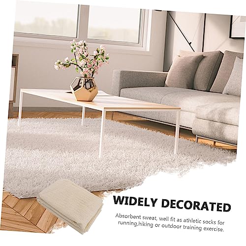 Alfombrilla antideslizante beige de PVC resistente para suelo de hogar 4
