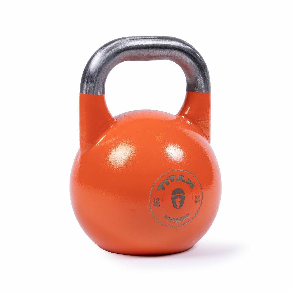 Titan Fitness Competition Kettlebell, Single Piece Casting, KG Markings, Full Body Workout