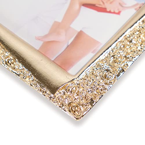 Kamiaha 5X7 Gold Picture Frame With High Definition Glass,2 Pack Modern Metal Photo Frame Display For Wall Or Tabletop Display, Great Gift For Christmas Or Wedding #TOP6