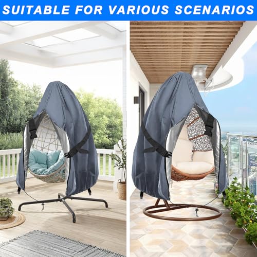Housse de chaise suspendue avec fermeture éclair pour jardin