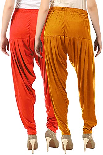 Image of Buy That Trendz Womens Patiala Pants Combo Pack of 2 Viscose Dhoti Patiyala Salwar Harem Bottoms Pants