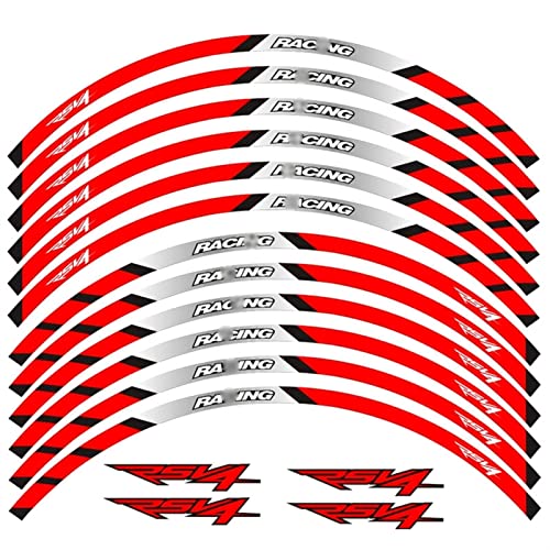 HIMNIL Motorrad-Rad-Aufkleber Streifen Reflektierende Felge Für Aprilia RSV4 R/RR RSV4 RF RSV4 RFW Felgenaufkleber (Color : 2)