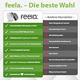 feela.® Orthopädisches Sitzkissen [3 Härtegrade] TESTSIEGER – Ergonomisches Sitzkissen für Bürostuhl & Auto – Schmerzlindernd, Steißbein entlastend, Sitzkomfort & Durchblutung fördernd (Medium)
