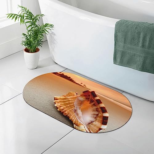 VACSAX Kieselgur Badematte Das Meer mit der Muschel Muschel Drucken Badematte Super Saugfähig...