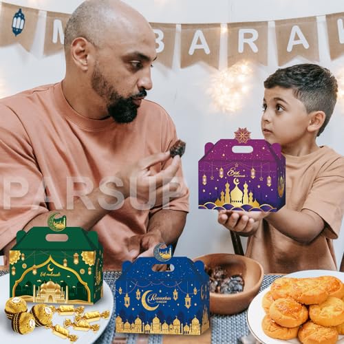 PARSUP-24Pcs-Ramadan-Eid-Mubarak-Gift-Boxes-Small-Goodie-Present-Boxes-Recycled-Party-Favour-Boxes-Printed-Cardboard-Box-for-Candy-Cookies-6-Patterns