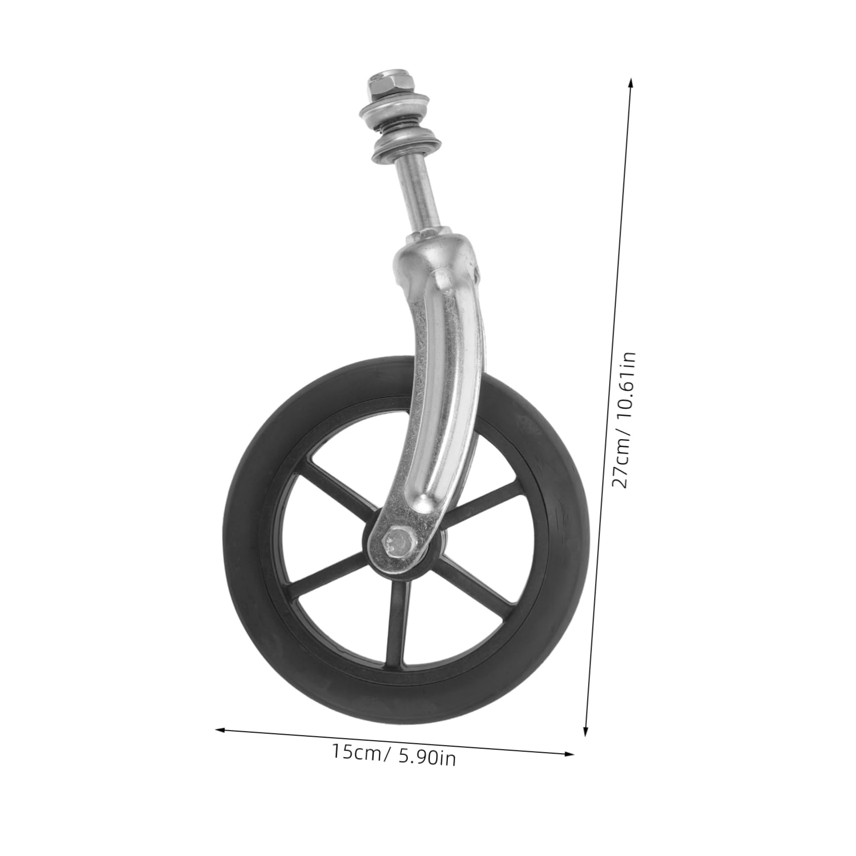 Gogogmee Wheelchair Parts 1 Set Front Wheel Bearing Wheel for Caster Replacement Wheelchair Fork Bearings 6 Inch Black