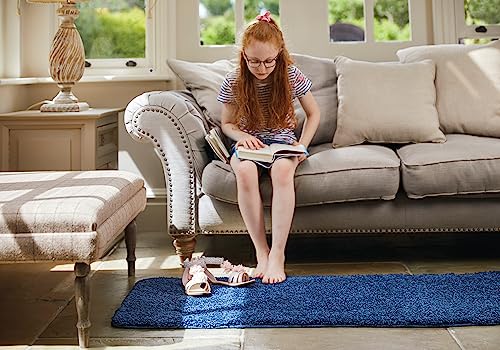 My Rug Buddy Mat Stain & Fade Resistant Rug Ultra Absorbent, Anti-Slip For All Busy Areas Available In 23 Colours 6 Sizes (Midnight Blue, 80x120cm)