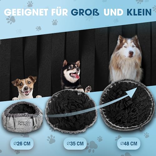 Pets Perfect® Schnüffelteppich Hund – Intelligenzspielzeug & Schnüffelmatte zur Nasenarbeit – rutschfest, Waschbar & Filz-Material – Beschäftigung & Lernspielzeug für kleine & große Hunde