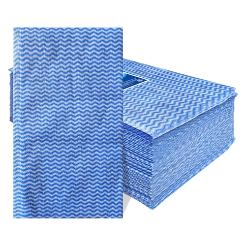JINYUDOME Paños de limpieza, paños de cocina azules, paquete de 60, paños de cocina, paños de limpieza desechables multiusos, paños de cocina