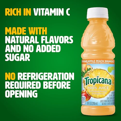 Image of Tropicana Pineapple Peach Mango 100% Juice, 24-pack, 10 fl oz bottles