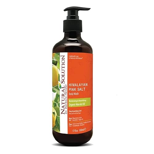 Natural Solution Gel de baño formulado con aceite de marula y sal rosa del Himalaya, gel de ducha hidratante y nutritivo profundo, para todo tipo de