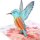 kolibri vogel 【PACKAGE】 Jede Pop-Up-Grußkarte (12,6 x 17,8 cm gefaltetes Format) wird mit einer einsteckbaren Notizkarte (8 x 9,5 cm), einem goldenen, verschließbaren Umschlag (14 x 21 cm) geliefert. Das Gesamtgewicht des Pakets beträgt etwa 40 g.