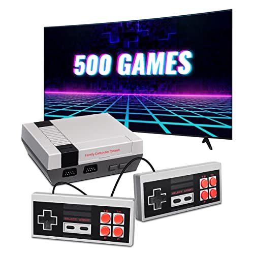 Nubsup Classic Mini Nes Retro Video Game Console With Preloaded 500 Games With 2 Controllers, Plug And Play 8-Bit Video Game Entertainment System And Av Output For Kids, Adult, Valentine Gift #TOP1