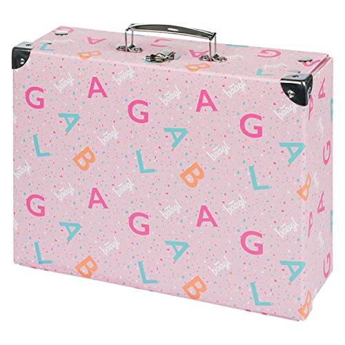 Baagl Valigetta per giocattoli e forniture scolastiche, valigetta di cartone, valigetta da gioco,...