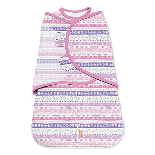 Image of SwaddleMe® Room to Grow™ Swaddle – 0-6 Months, 1-Pack (Tribal Stripes) Baby Swaddle Wrap Grows with Baby, Transitioning to Arms Out Sleep to Safely Roll and Self-Soothe