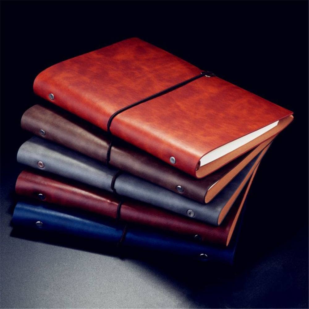 Pu-Leder Notizbucheinband Notizbuch A5 Planer Organizer Notizbuch Reisetagebuch Tagebuch 6 Ringbuch Schreibwaren,D,4St