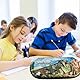 QRKPVHD Federmäppchen, Dinosaurier Federtasche, 3D Dinosaurier Bleistift Fall für Kinder Jungen, 3D Große Kapazität Mäppchen mit Reißverschluss, Doppelreißverschluss Federmäppchen