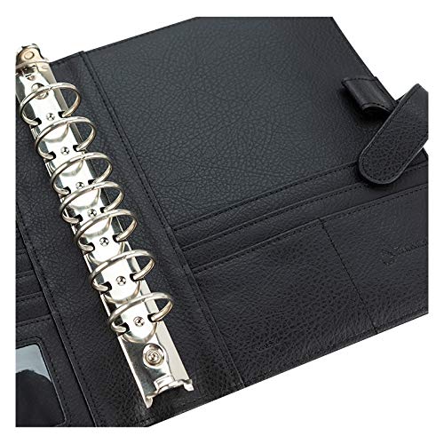 その他 INDUSTRIAL BRANCH ANNA LEATHER FranklinCovey - Anna Leather Snap Binder (Classic, Onyx