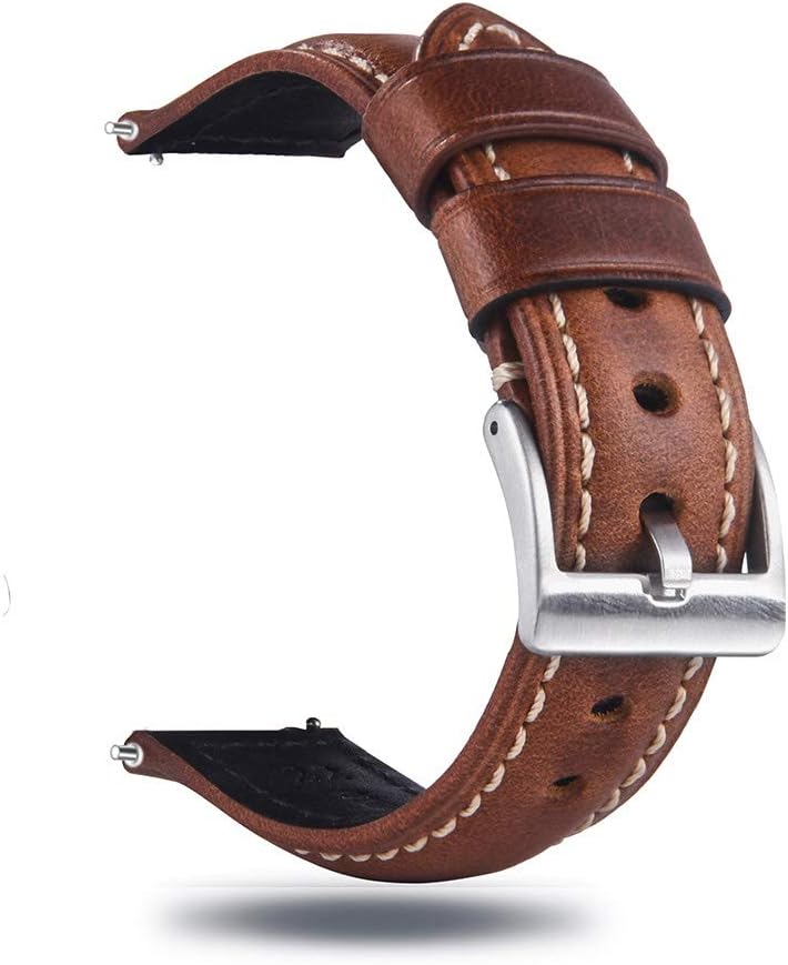 – Quick Release Retro Leather Watch Band,Vintage Pull-up Leather Watch Strap