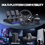 PXN V99 3.2Nm Force Feedback Gaming Steering Wheel – 270-900 Degree, 11.8-inch, Hall 3-Pedal, H Shifter - Sim Racing Wheel for PC, PS4, Xbox One, Xbox Series X|S - Image 5