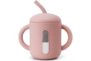 Silicone Baby Straw Cup for 6 12 18 Months