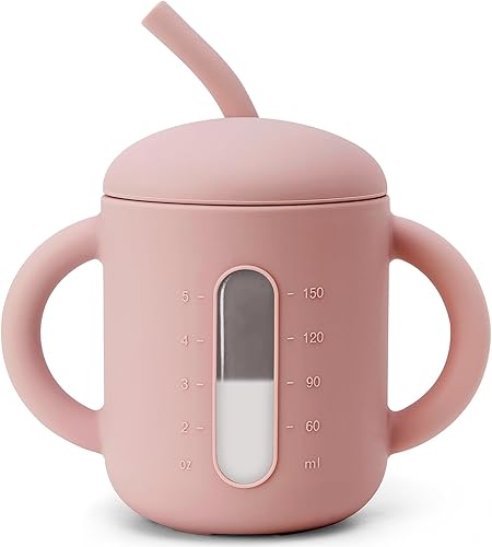 Miniatura 11 de SAMiGO Vaso con Popote de Silicona, Vaso con Popote para Bebé de 6 12 18 Meses, Vaso con Popote para Niños Pequeños de 1-3 Años, Vaso de Agua para