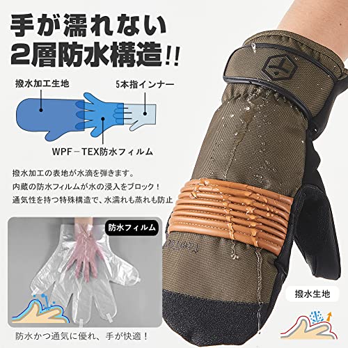 TaoTech ミトン ギャザー スノーボード グローブ リストガー