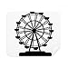 Black Ferris Wheel Amusement Park Outline Cleaning Cloth Screen Cleaner 2pcs Suede Fabric