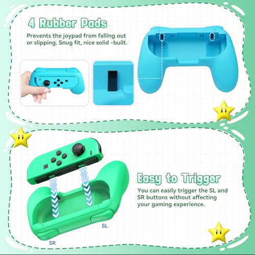 Image of FASTSNAIL Switch Controller Grips for Nintendo Switch for JoyCons - 4 Packs