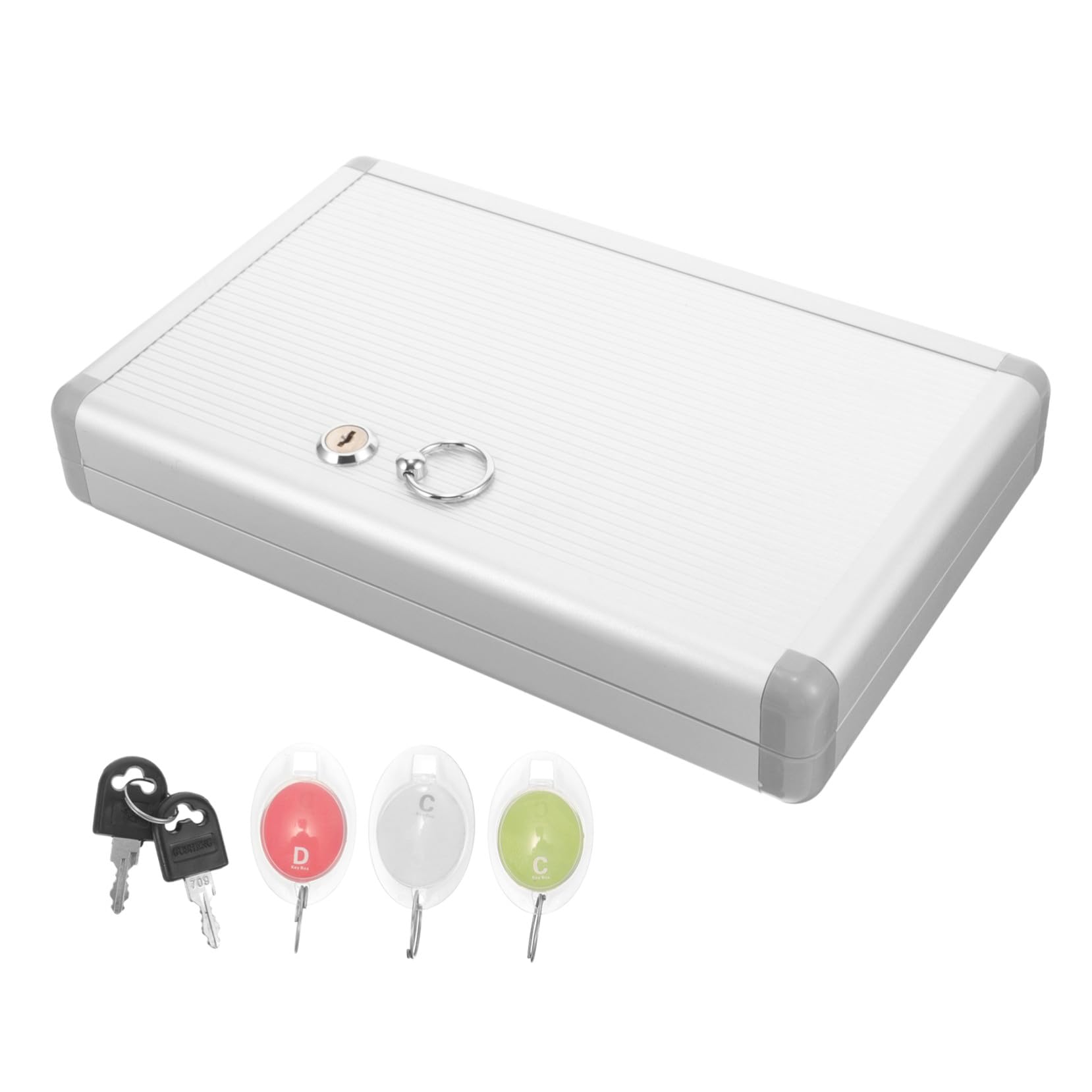 Caja para llaves de aluminio Hemobllo con cerradura de seguridad para oficina