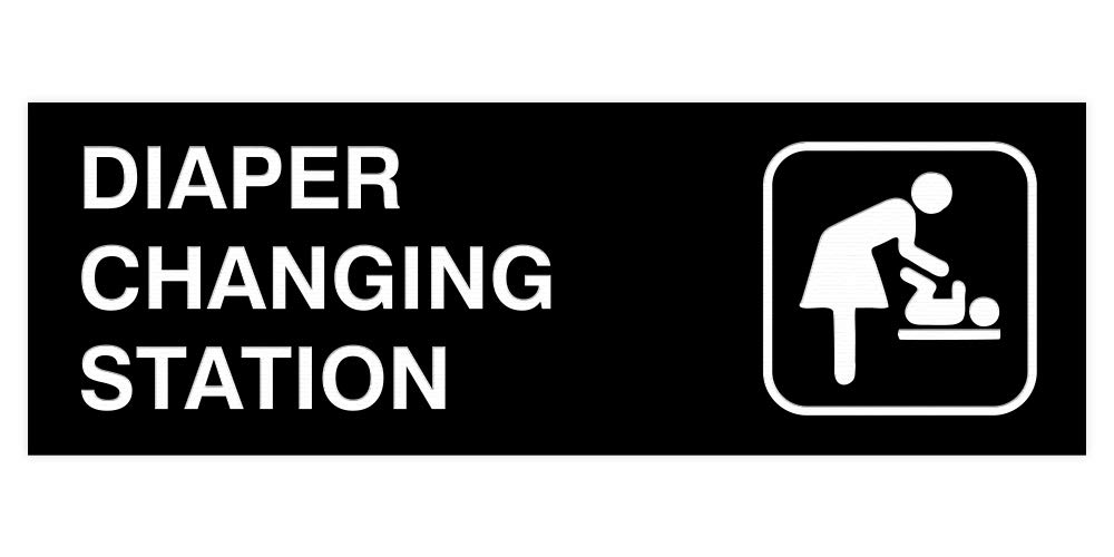Signs ByLITA Basic Diaper Changing Station Sign Small (2.5" x 6")
