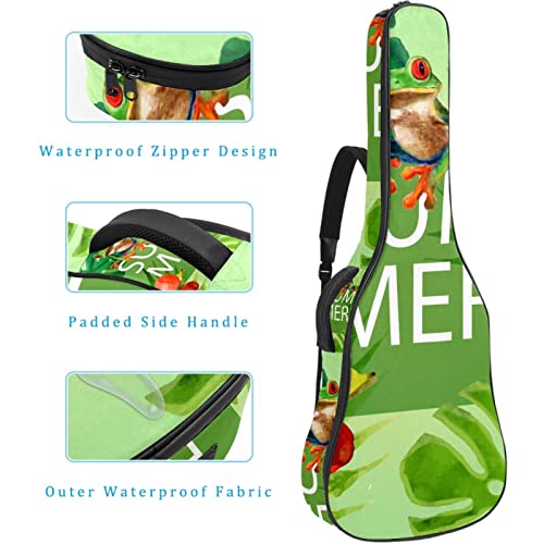 Hondank Housse imperméable pour guitare acoustique avec double bandoulière et poche Motif grenouille d’été Vert tropical… - Les Beatles, Paul McCartney, John Lennon, RIngo Starr, George Harrison Hondank Housse imperméable pour guitare acoustique avec double bandoulière et poche Motif grenouille d'été Vert tropical… – Image 5