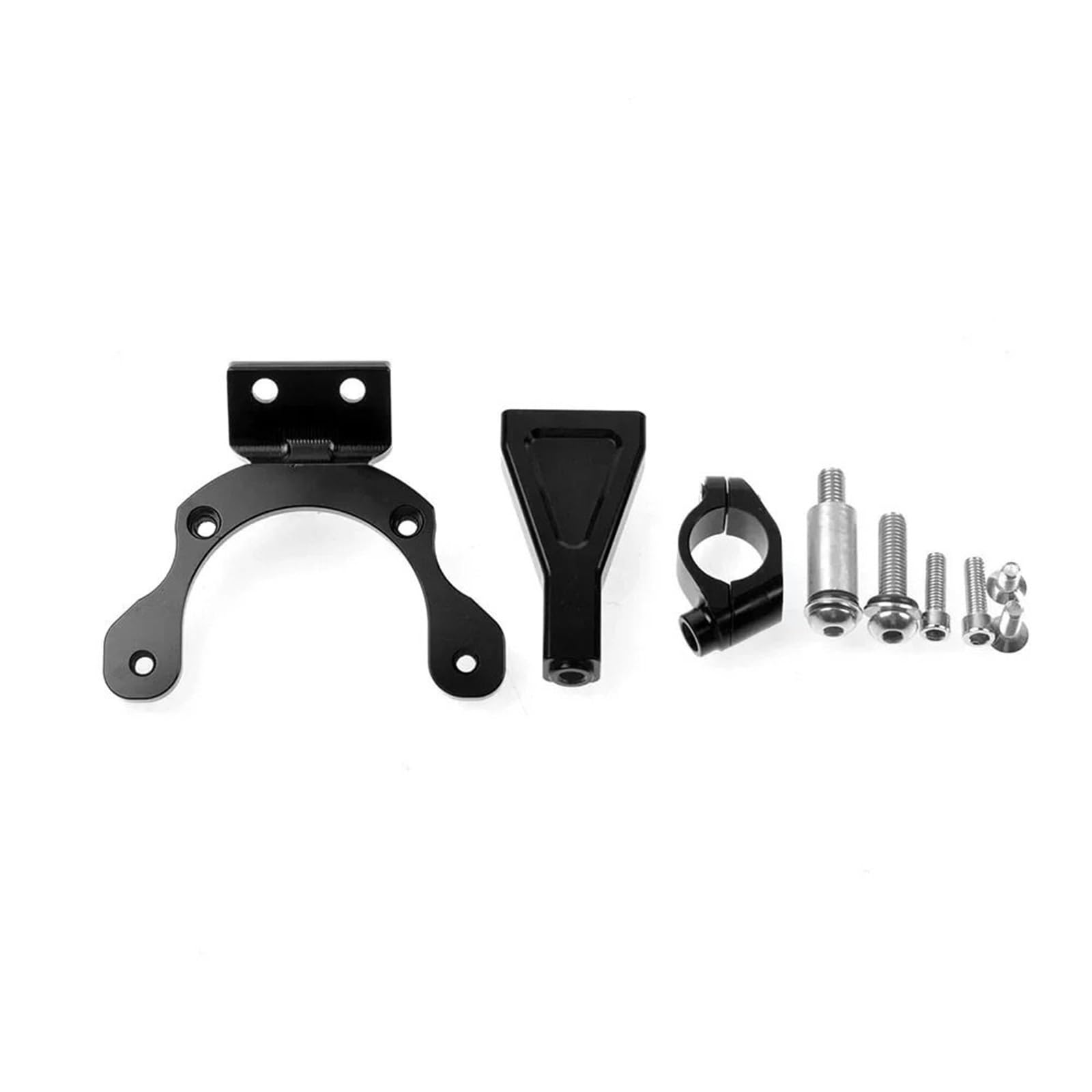 Stabilizator Stabilizator układu kierowniczego Zestaw wsporników mocowania amortyzatora skrętu z włókna węglowego do motocykla Pasuje do Kawasaki Z900 2017-2023(Bracket Black)