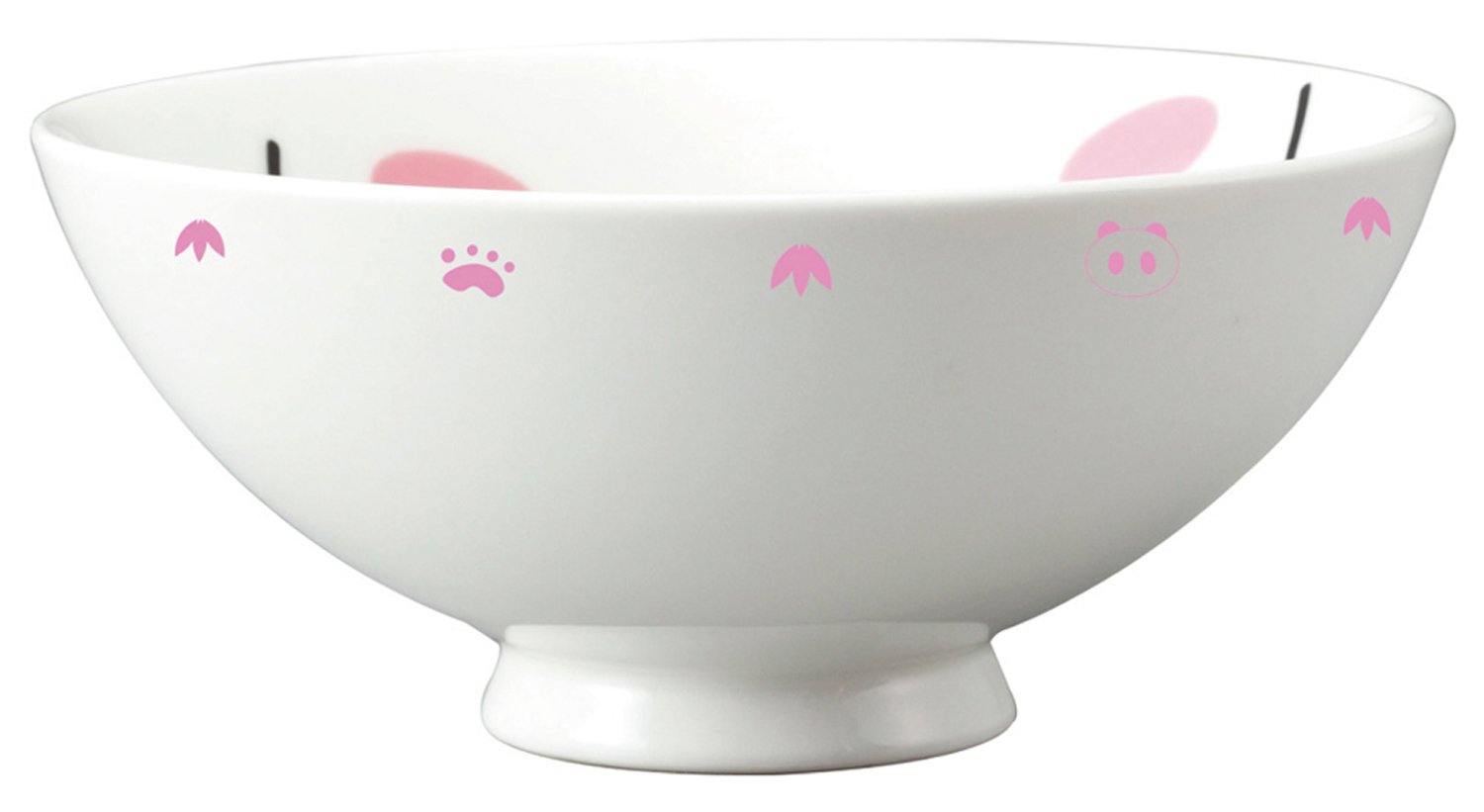 パンダ絵柄の陶器製茶碗 パンダ絵柄の陶器製茶碗