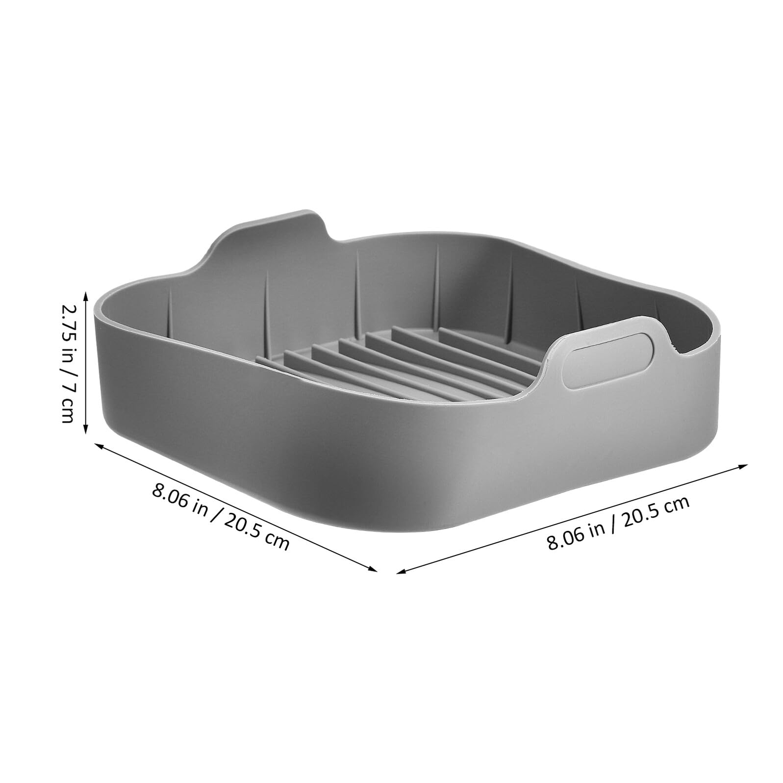 GALPADA Teglia Quadrata in Silicone Alimentare per Friggitrice ad Riutilizzabile Resistente al Calore Facile da per Cottura Arrosti e