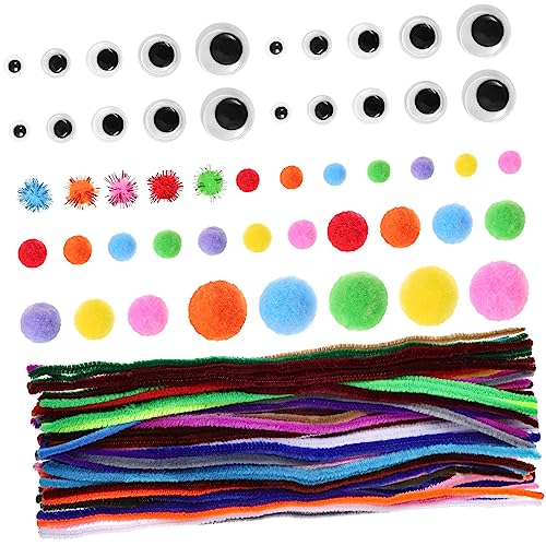 ERINGOGO Pipe Cleaners Set Flexible Craft Rods Hairballs for Boys and Toys DIY Projects