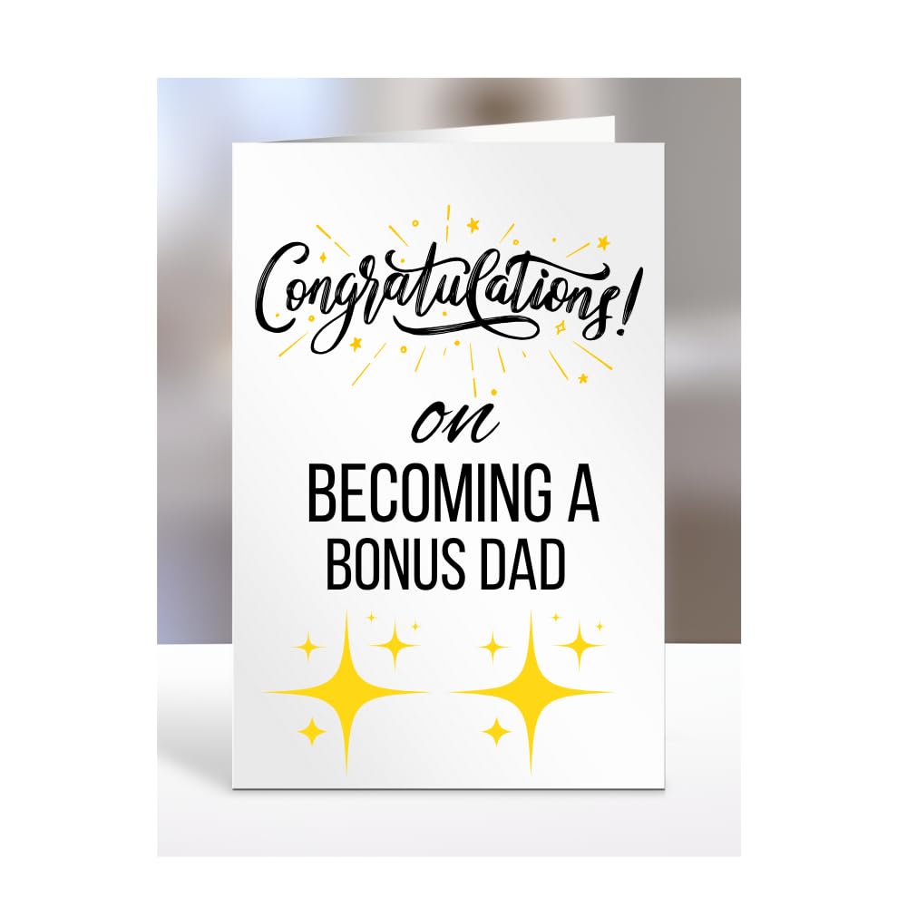 Congratulations on becoming a Bonus Dad card, Gifts for Men, Women, Presents for Christmas, A5-79_22