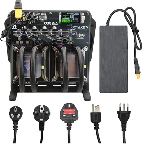 NerdOCTAXE Rev3.1 Hydro Bitcoin Miner, 13.8TH/s ASIC BTC Miner, 230W Low Power Consumption, Water Cooling System, 8×BM13