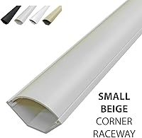 Vista 2 de Electriduct Canaleta de cable de conducto de esquina pequeña (Serie 1075), 5 pies, color beige