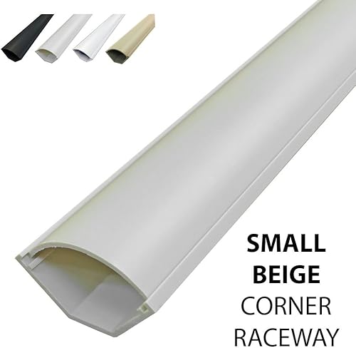 Vista 11 de Electriduct Canaleta de cable de conducto de esquina pequeña (Serie 1075), 5 pies, color blanco Blanco,Beige,Negro