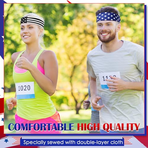 Image of Suhine 18 Pcs Sport Sweatbands Headbands for Men Women Running Workout Headbands Nonslip Sweat Absorbing Sweatband Stretchy Unisex Bandana for Tennis Baseball Football Cycling Yoga