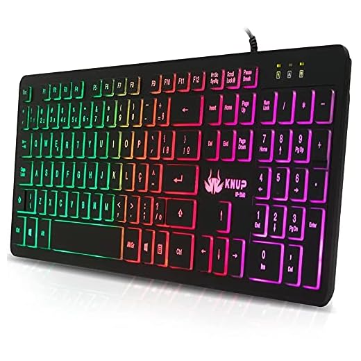 Teclado Gamer Slim USB Retroiluminado LED Pc Notebook Windows Mac Teclas tipo Chocolate Impermeável Silencioso