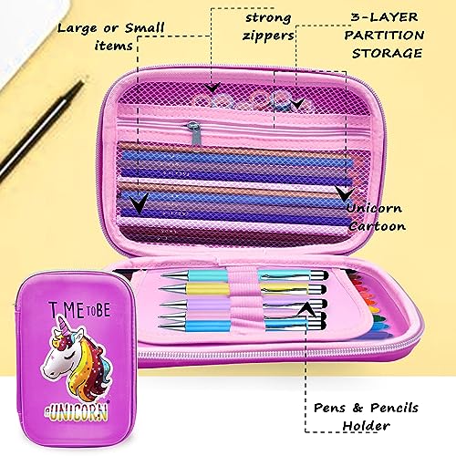 Image of FunBlast Pencil Pouches for Girls Stylish, Unicorn Pouch for Girls - Pencil Pouches for Kids, Pencil Box for Girl, Return Gift for Kids