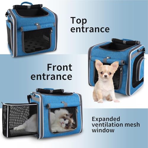 Cesta para perros y mascotas pequeñas con mochila ajustable y ventilada para bicicleta 8
